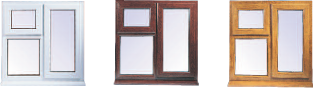 White, Rosewood, Antique Oak Windows